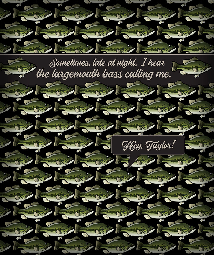 NEW! Personalized Largemouth Bass Fleece Blanket