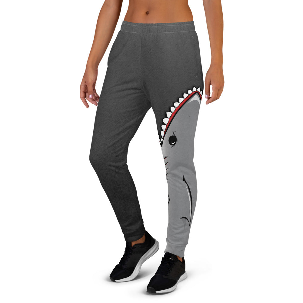 Shark Bite Women's Joggers -Grey