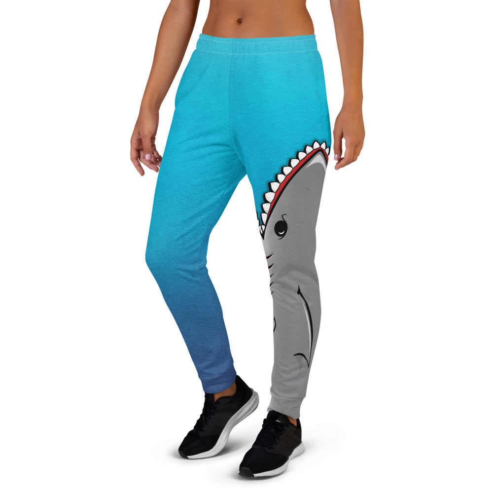 Shark Bite Women's Joggers -Blue