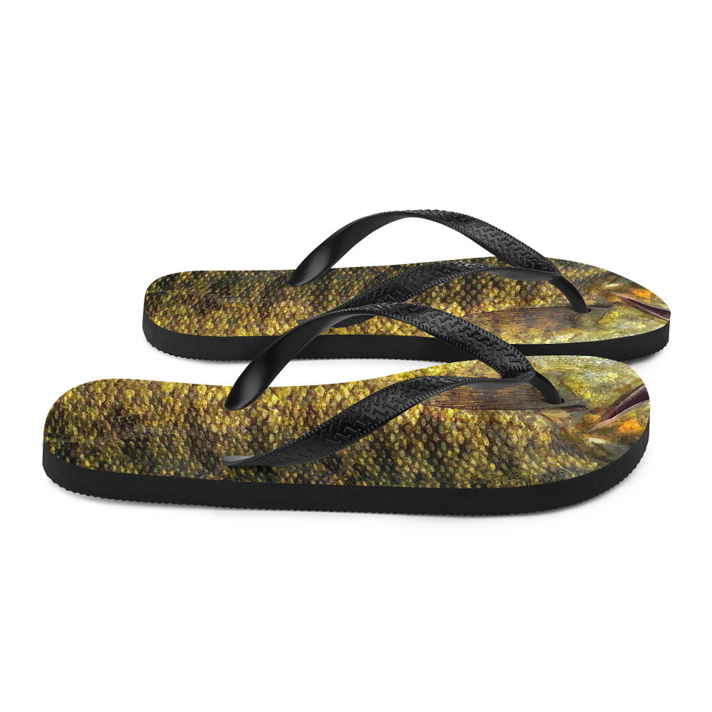 Real Smallmouth Bass Flip Flops