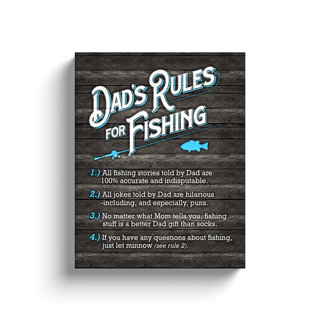 Dad's Rules Canvas Print