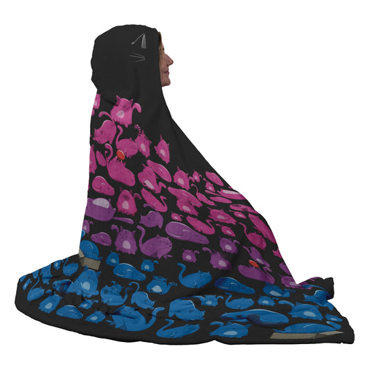 Hooded Blanket -Pride Kittens -Bi