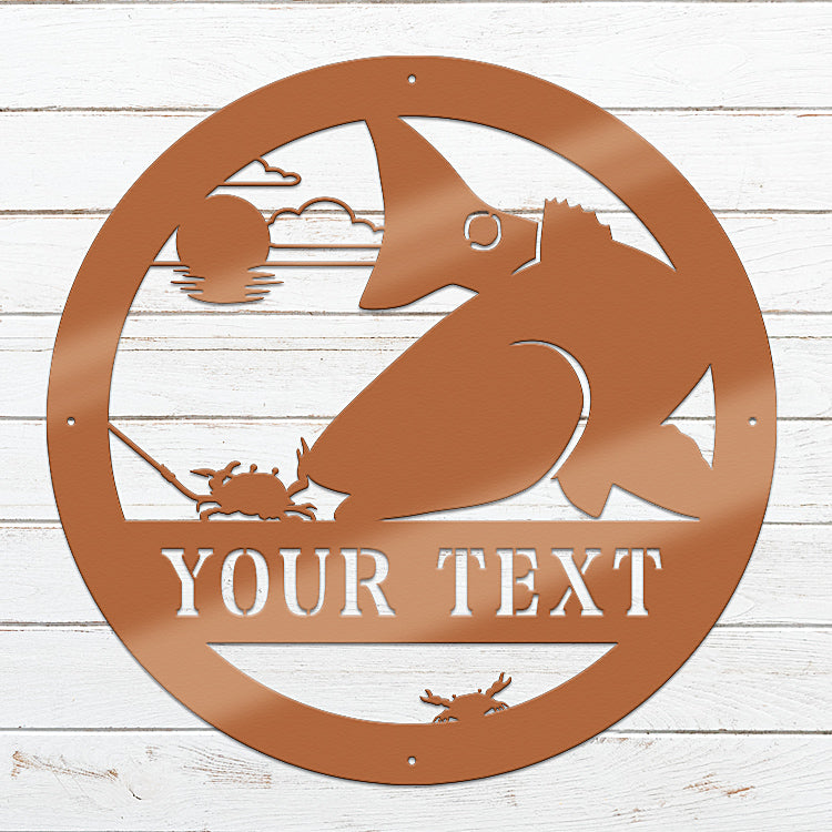 PERSONALIZED Metal Sign - Redfish