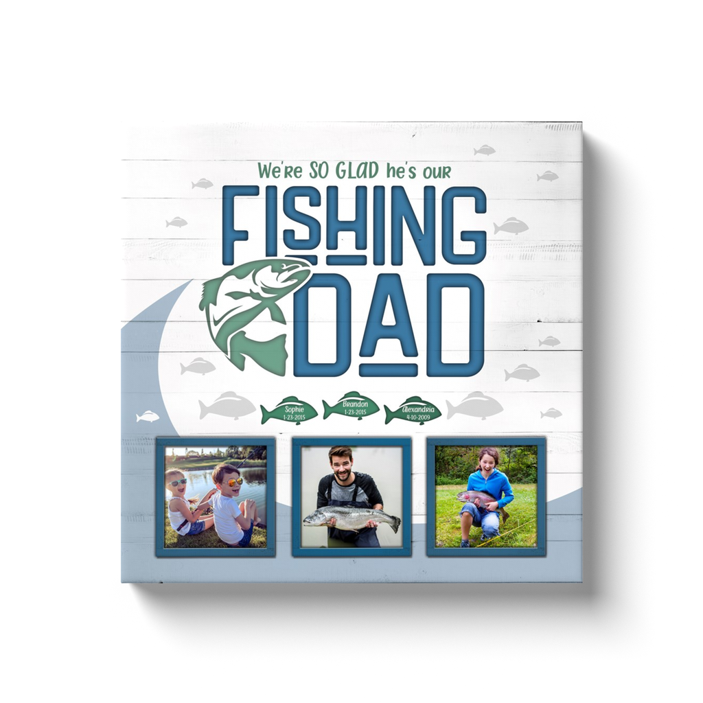 PERSONALIZED Fishing Dad Canvas Print